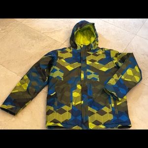 NORTH FACE poly fill jacket with hood